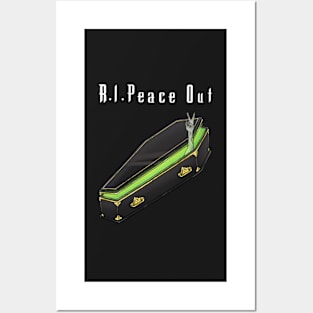 R.I.Peace Out | Funny RIP Zombie Peace Out Posters and Art